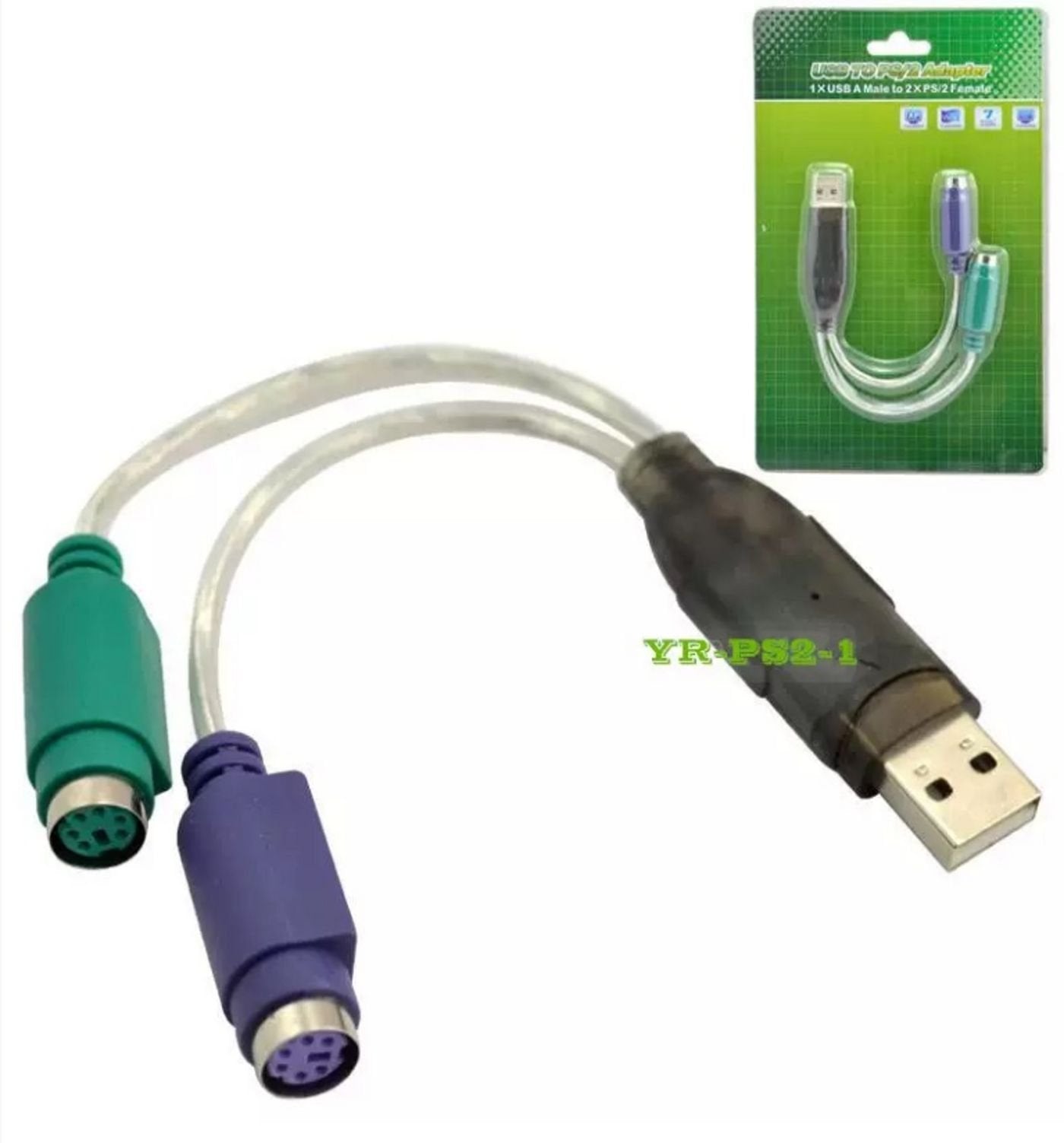 EAN 5054484280422 - Microconnect USBA2PS2 cable ps/2 0,3 m 2x 6-p Mini-DIN USB A Gris imagen 1
