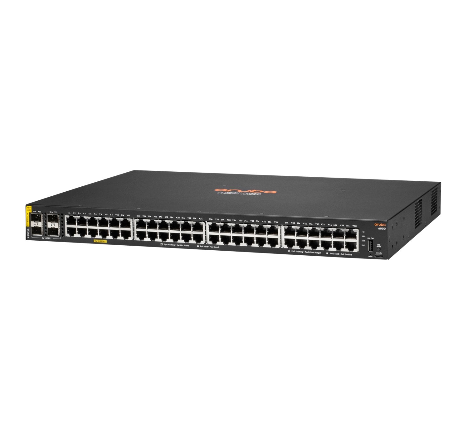Aruba Switch 6000 48g 4sfp Poe+ 370w 48x10/100/1000 4sfp Poe+ Managed L3