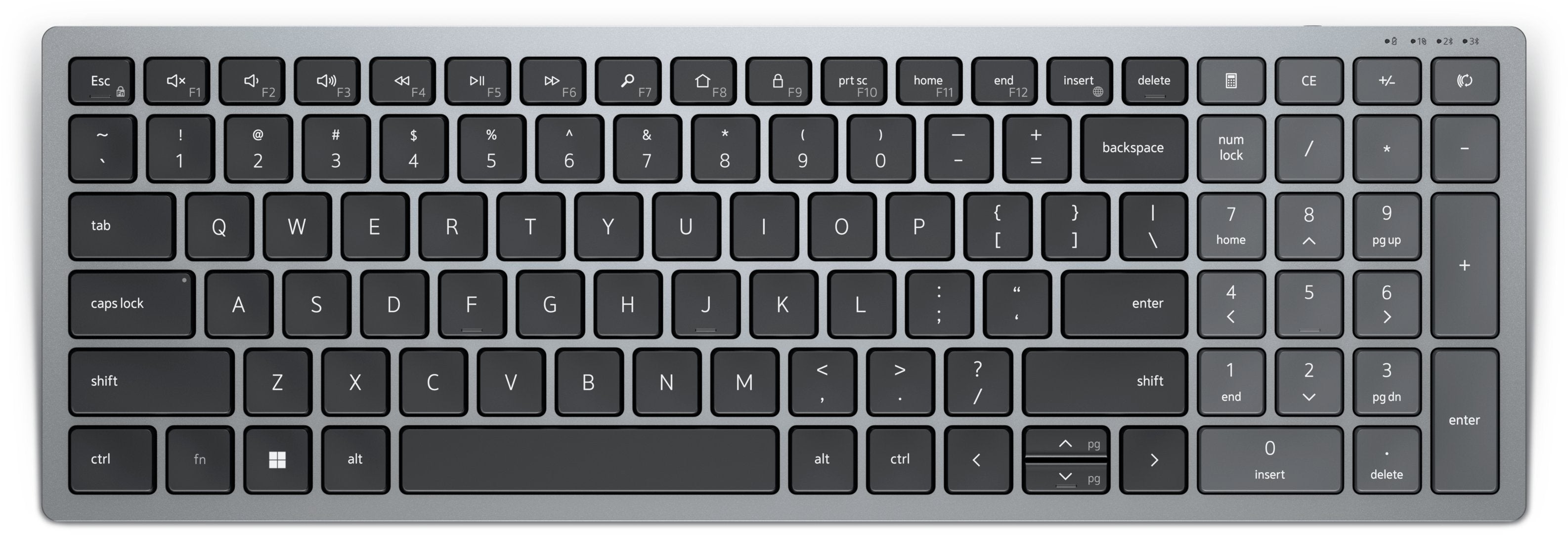 EAN 5397184718650 - DELL KB740 teclado Oficina RF Wireless + Bluetooth Gris, Negro imagen 1