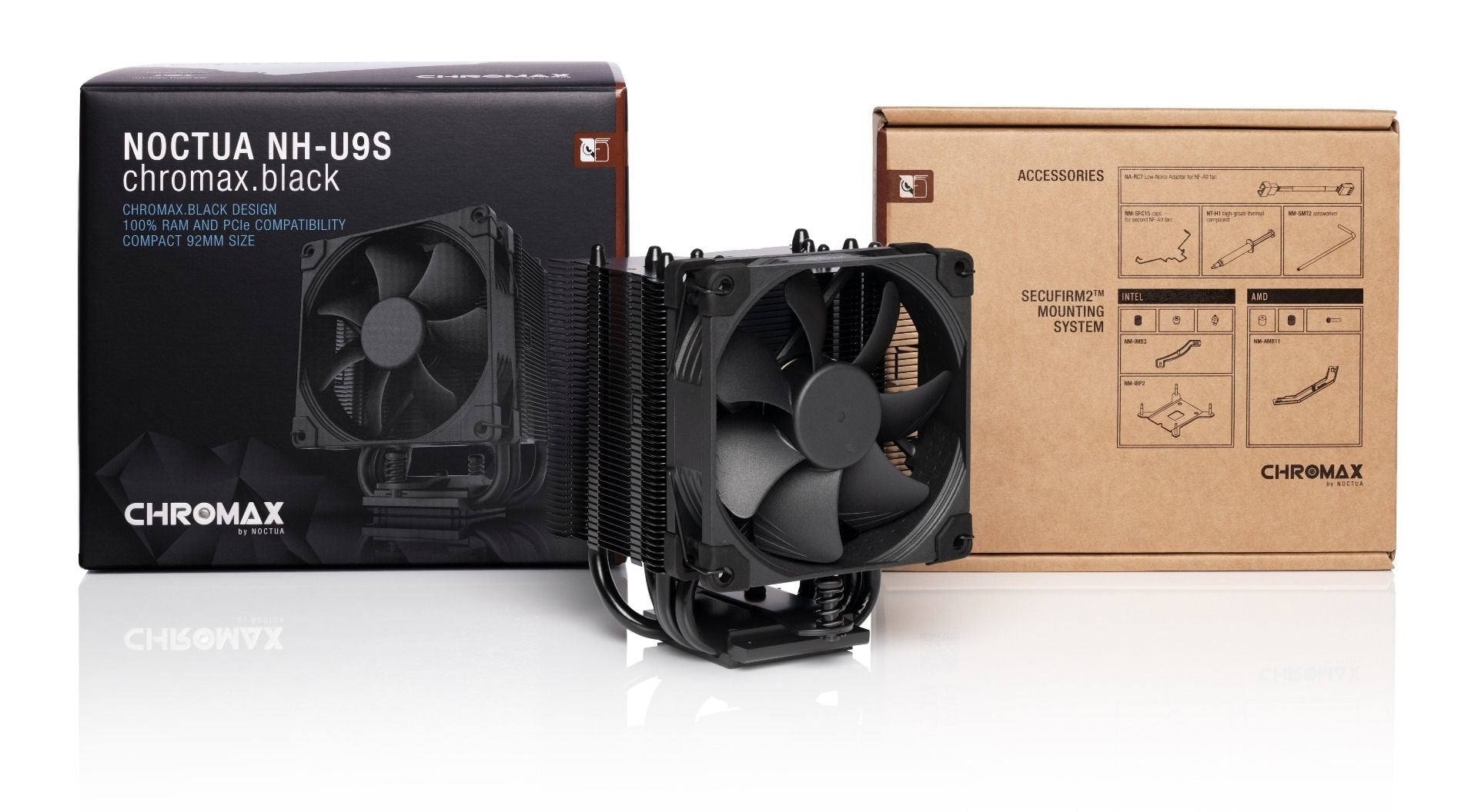 EAN 9010018000252 - Noctua NH-U9S chromax.black Procesador Enfriador 9,2 cm Negro, Cromo 1 pieza(s) imagen 4