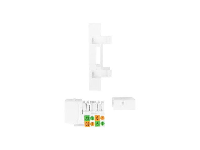 Lanberg Rj45 45x45 Socket Keystone Cat. 6 Utp White