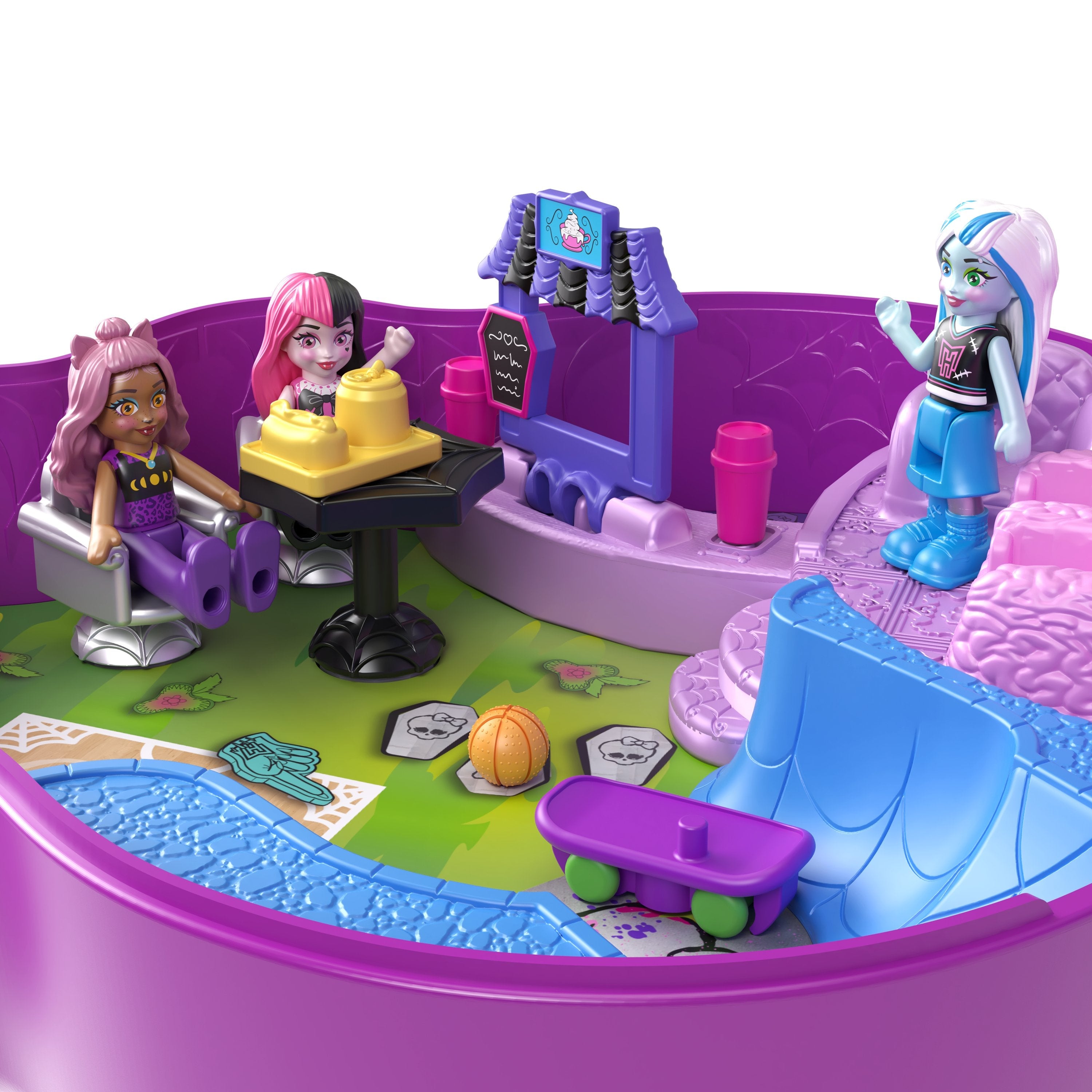 Figurki Polly Pocket Monster High Zestaw Kompaktowy