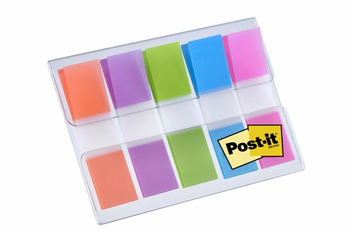 Post-It Index Dispensador Con 100 Marcadores De Indice Reposicionables - Forma Rectangular - Colores Surtidos