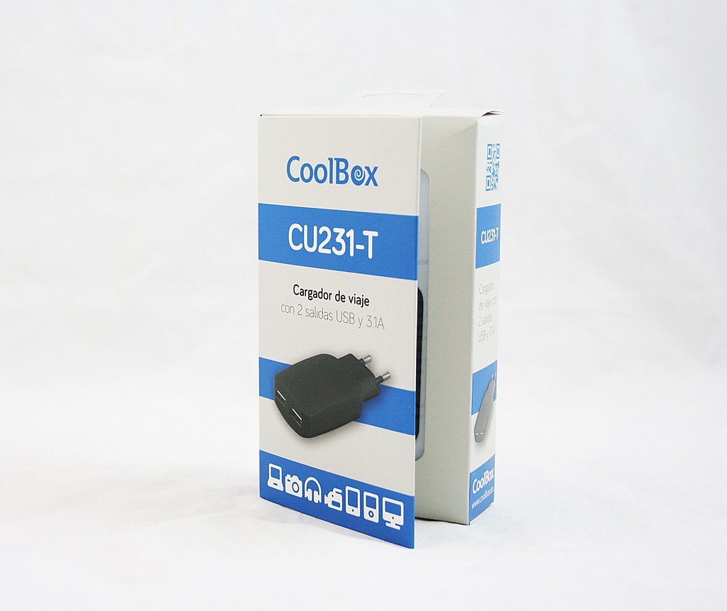 Coolbox Cargador Usb De Pared 3.1a Coo-Cu231-T