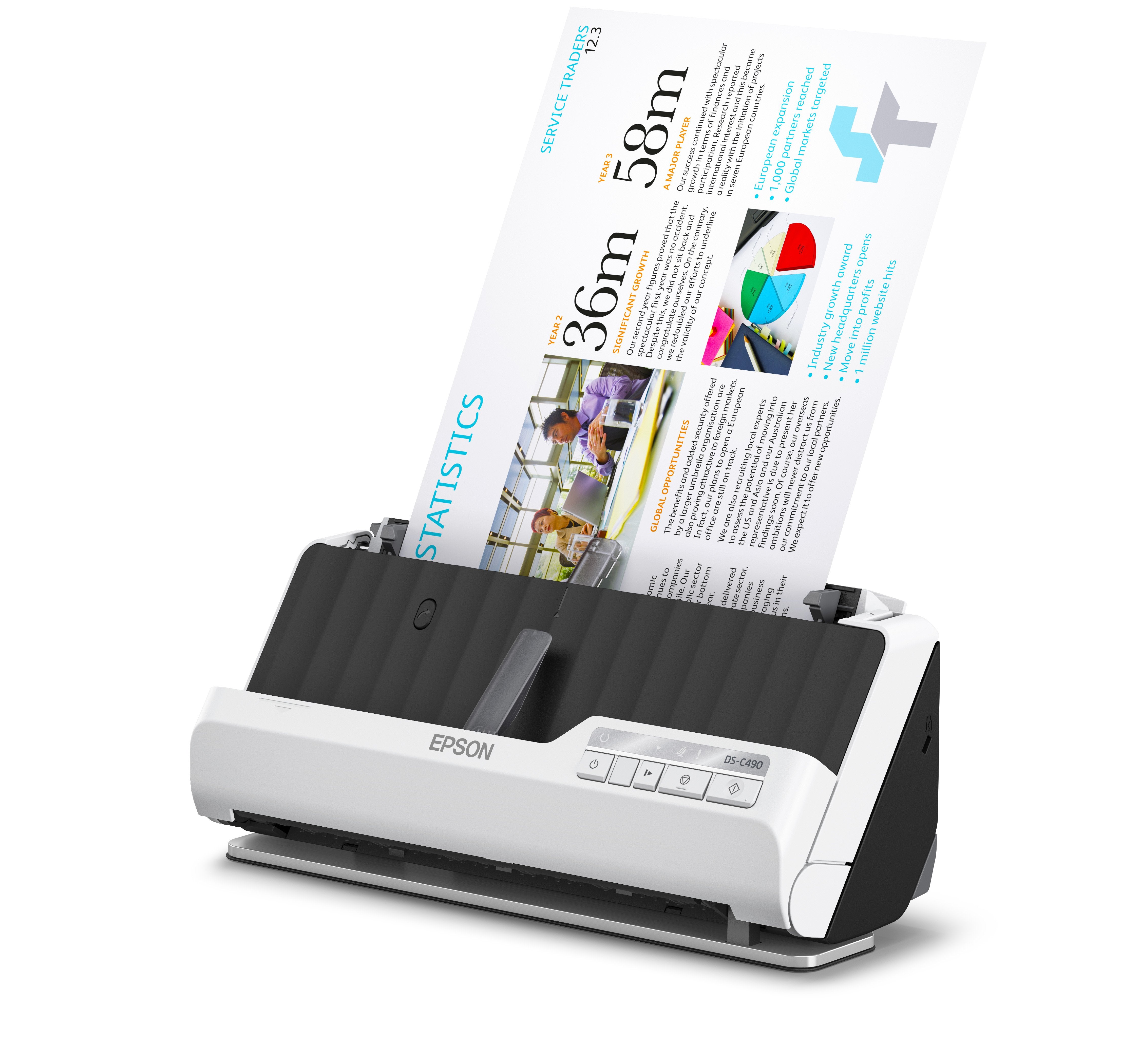 EAN 8715946718293 - Epson DS-C490 ADF + escáner alimentado por hojas 600 x 600 DPI A4 Negro, Blanco imagen 6