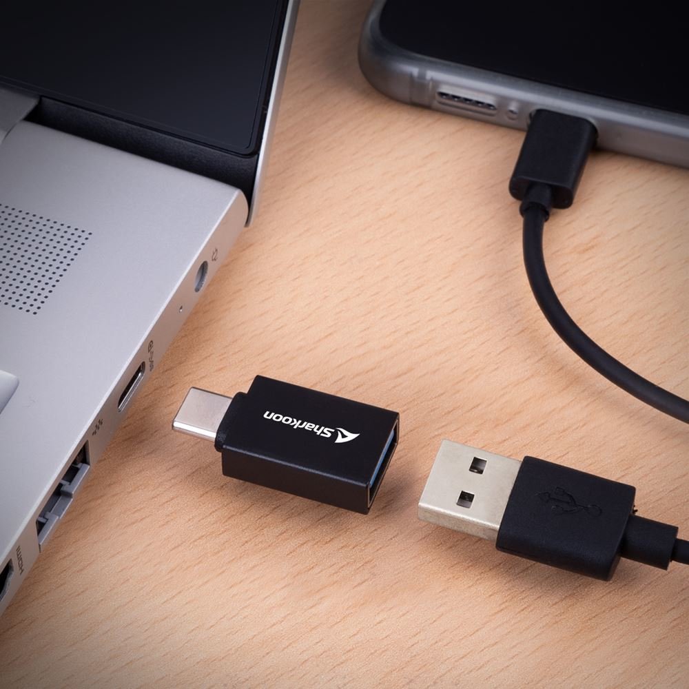 Adaptador Sharkoon Usb 3.2 Gen 1 Officepal, Usb-A > Usb-C / Usb-C > Usb-A
