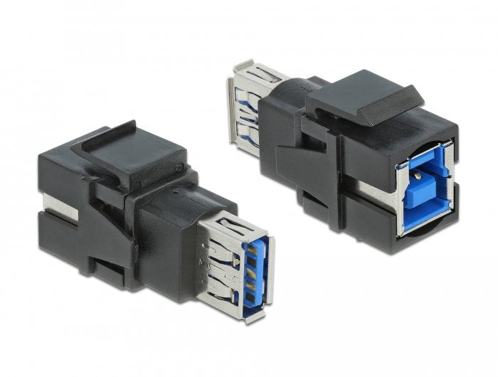 Delock Keystone Modulousb 3.0 A Hembra > Usb 3.0 B Hembra Negro