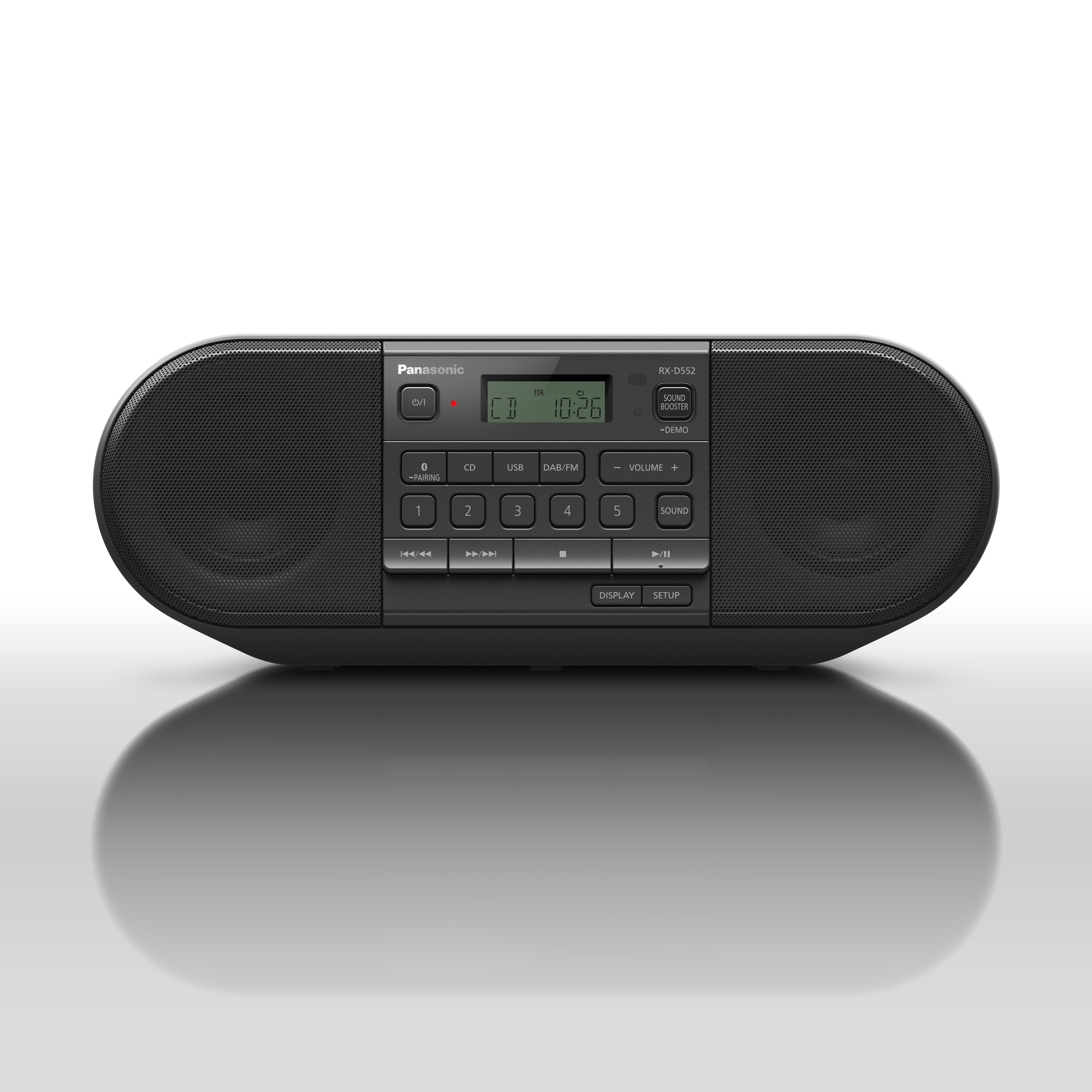 EAN 5025232915262 - Panasonic RX-D552 Digital 20 W DAB, DAB+, FM Negro Reproducción MP3 imagen 3