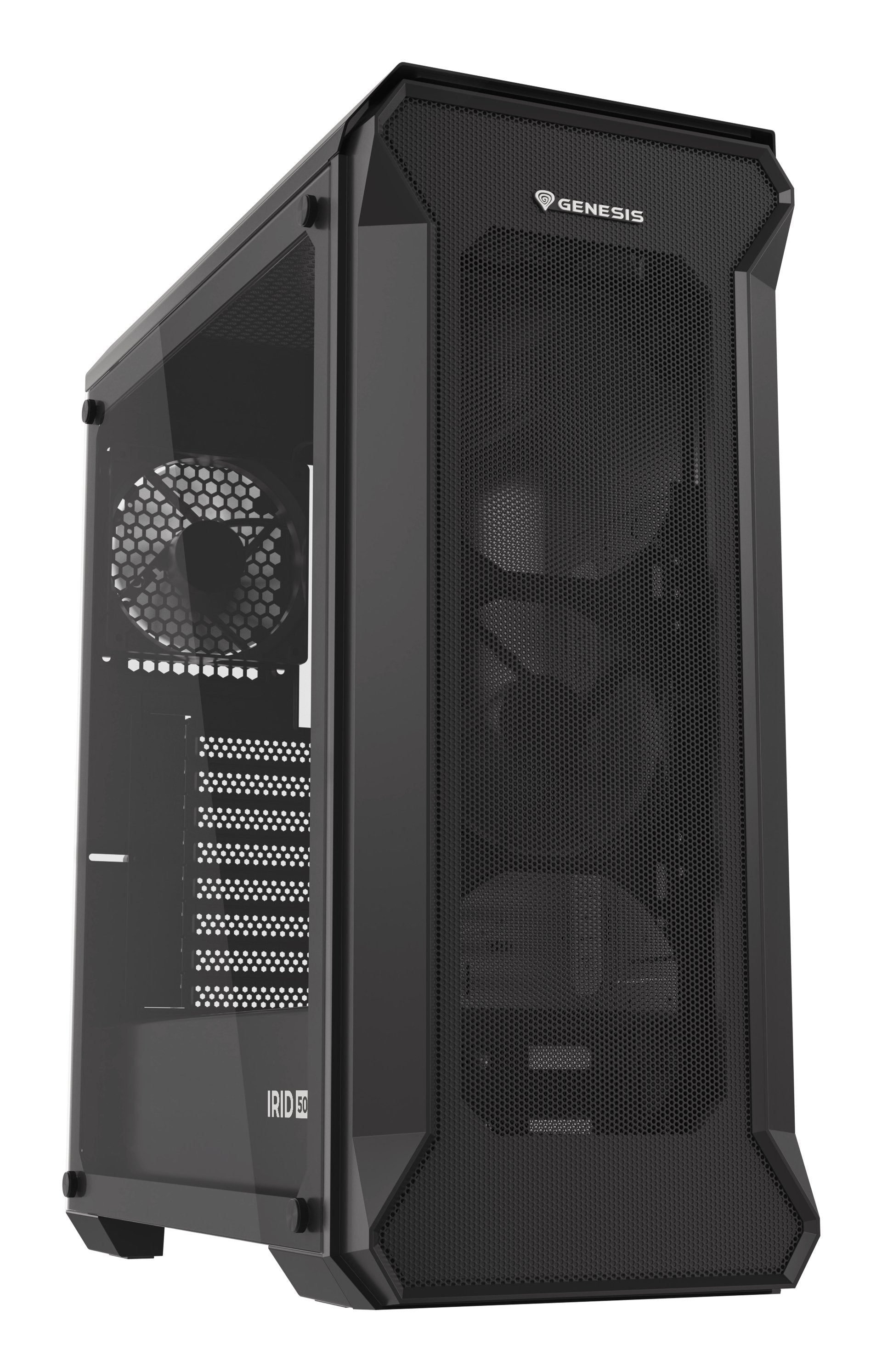 Caja Pc Natec Gaming Genesis Irid 505 Atx 2xusb 3.0 2xusb 2.0 S/F Cristal Templado