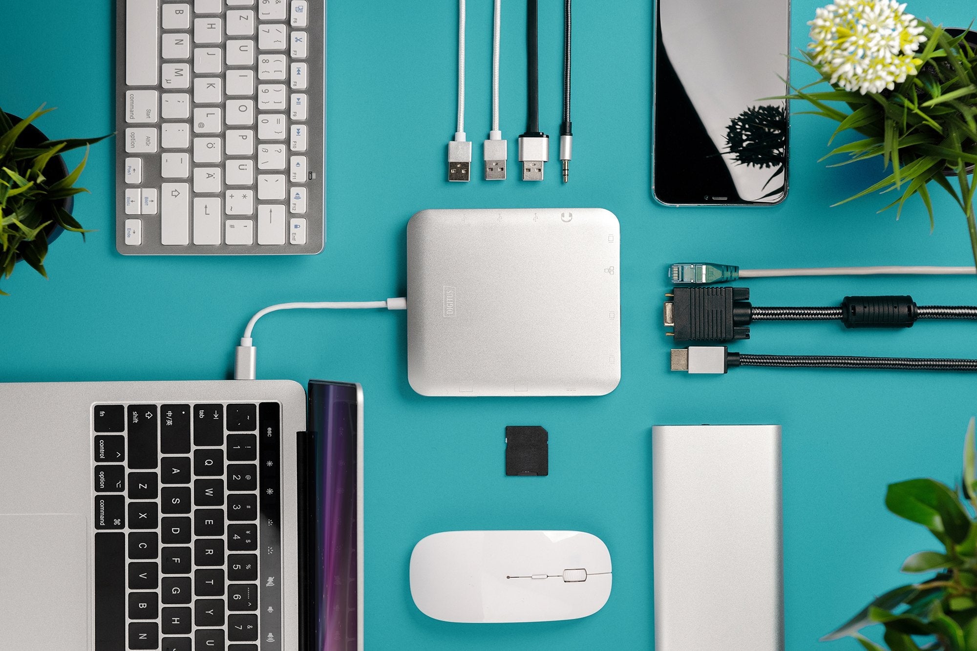 Digitus Estación Dock Usb-C A Hdmi/Mini Displayport/Vga/Usb 3.0/Jack/Rj-45/Micro Sd/Sdhc/Sdxc/Mmc
