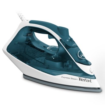 EAN 3121040081945 - Tefal FV2839 Plancha vapor-seco Suela de Cerilium 2400 W Azul, Blanco imagen 1