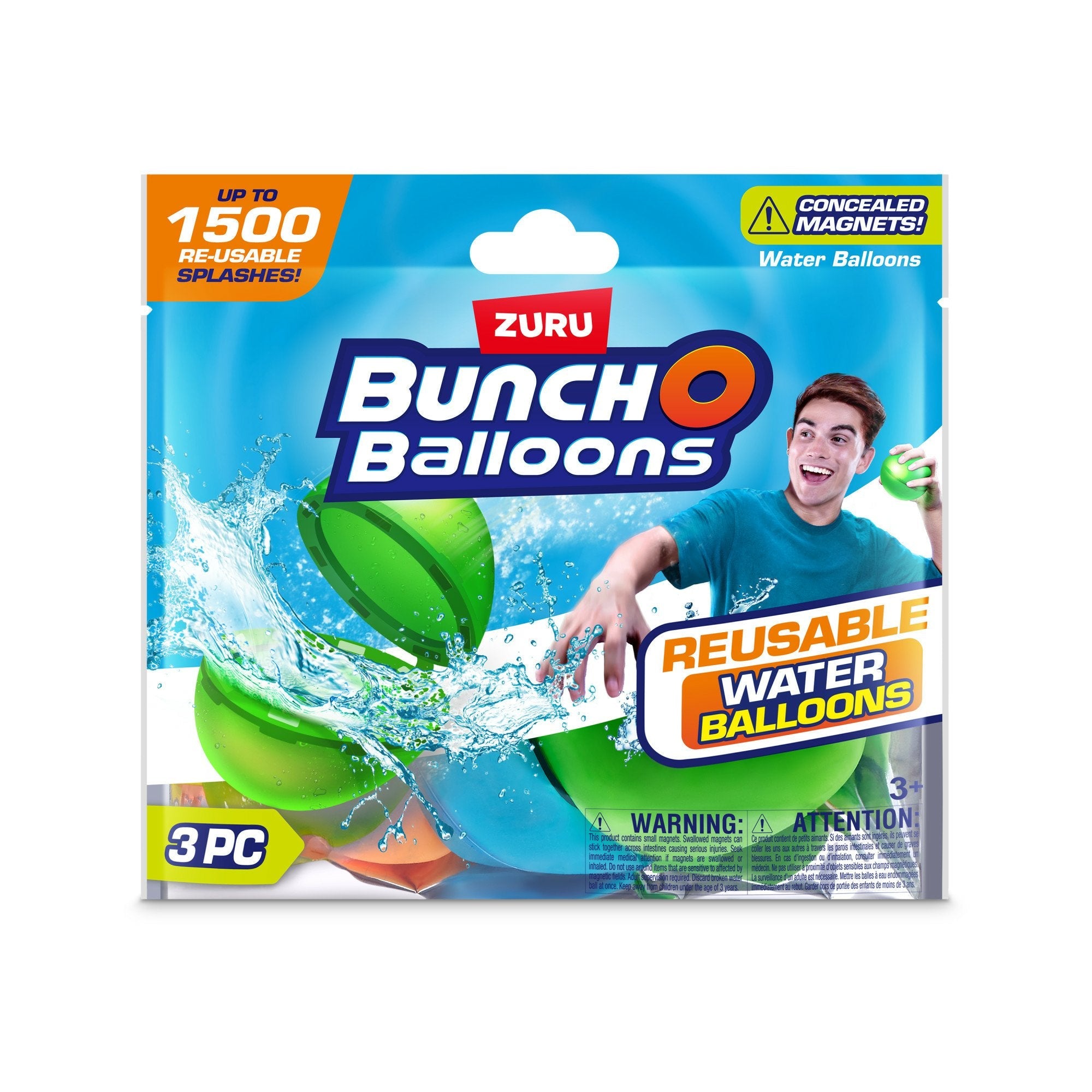 Zuru Bunch O Globos Globos De Agua Reutilizables Paquete De 3 Juguetes Acuáticos 56592uq1