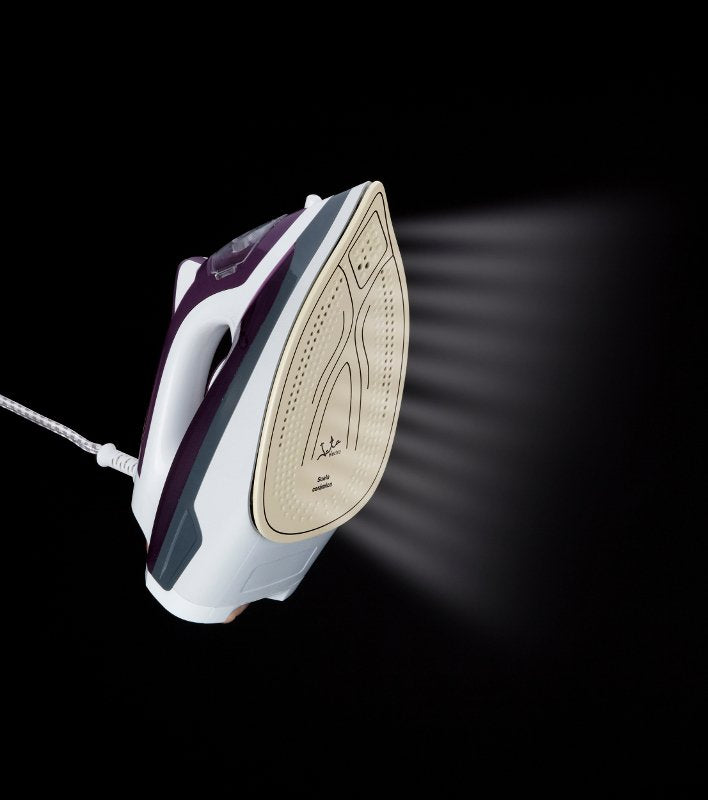 Plancha De Vapor Jata Pl221c 2400w Golpe Vapor 160g Vapor Vertical Deposito Agua 350ml Suela Ceramica Antical Permanente