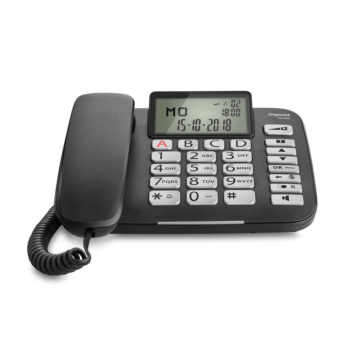 Gigaset Dl580 Teléfono Fijo Teclas Grandes Negro