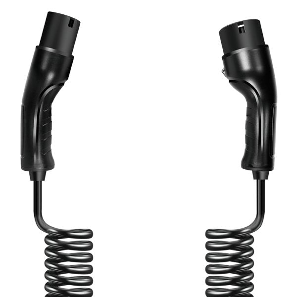 Logilink Elektroauto Cable De Carga Electric Car Charging Cable Tipo 2 Spiral 11kw 3p 20a 5m Negro + Bolsa