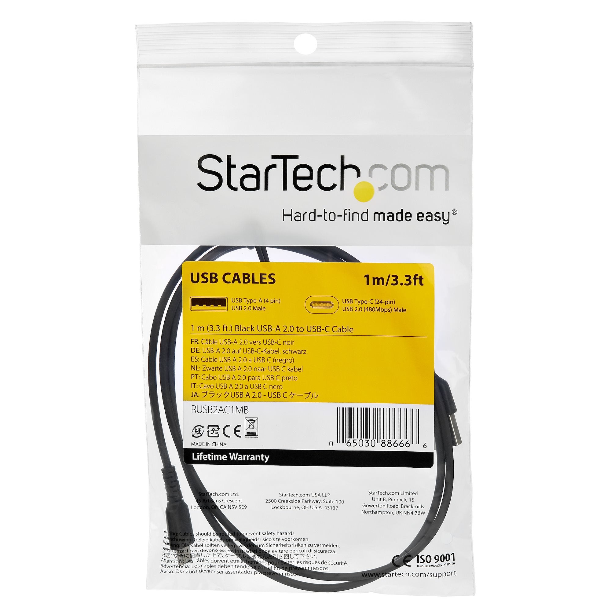 EAN 0065030886611 - StarTech.com RUSB2CC1MB cable USB imagen 5