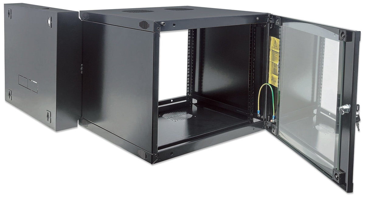 Intellinet Network Cabinet, Wall Mount (Double Section Hinged Swing Out), 15u, Usable Depth 235mm/Width 465mm, Negro, Flatpack, Max 30kg, Swings Out For Access To Back Of Cabinet When Installed On Wall, 19", Parts For Wall Install (Eg