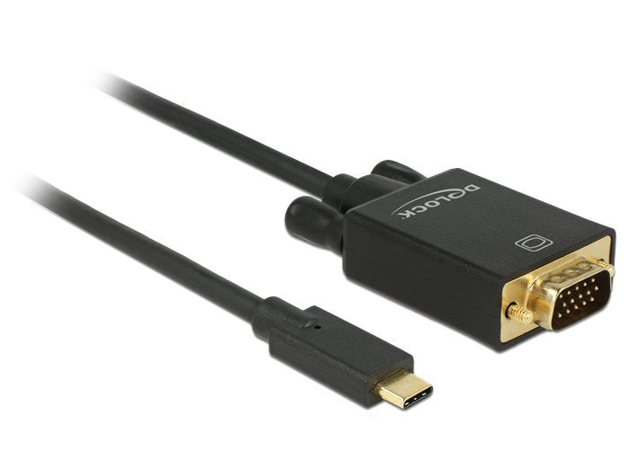 EAN 4043619852611 - DeLOCK 85261 adaptador de cable de vídeo 1 m USB Tipo C VGA (D-Sub) Negro imagen 1