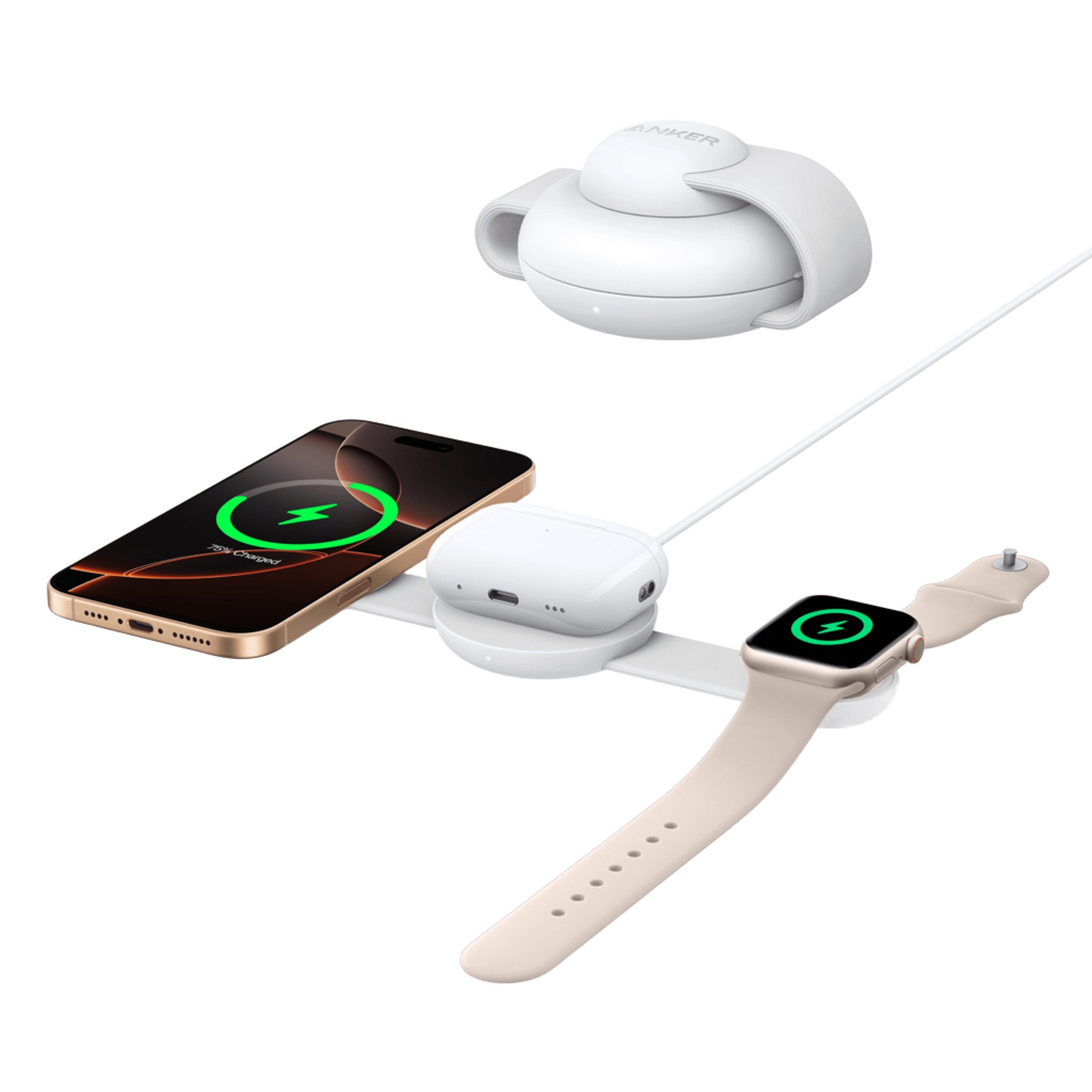 EAN 0194644205928 - Anker B25M8H21 cargador de dispositivo móvil Auriculares, Auriculares, Smartphone, Reloj inteligente Blan imagen 2