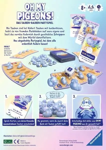 Ravensburger Oh, Mis Palomas!, Juego De Cartas 22688