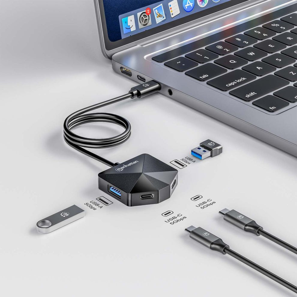 EAN 766623181150 - Manhattan 181150 base para portátil y replicador de puertos Alámbrico USB 3.2 Gen 2 (3.1 Gen 2) Type-C Neg imagen 2
