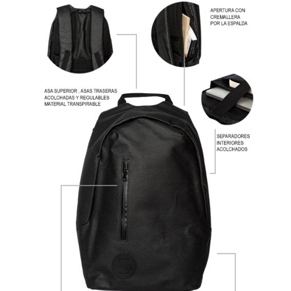 Bolsa Mochila Portatil 156 Smile The Rock Anti-Theft Backpack Negra 21640
