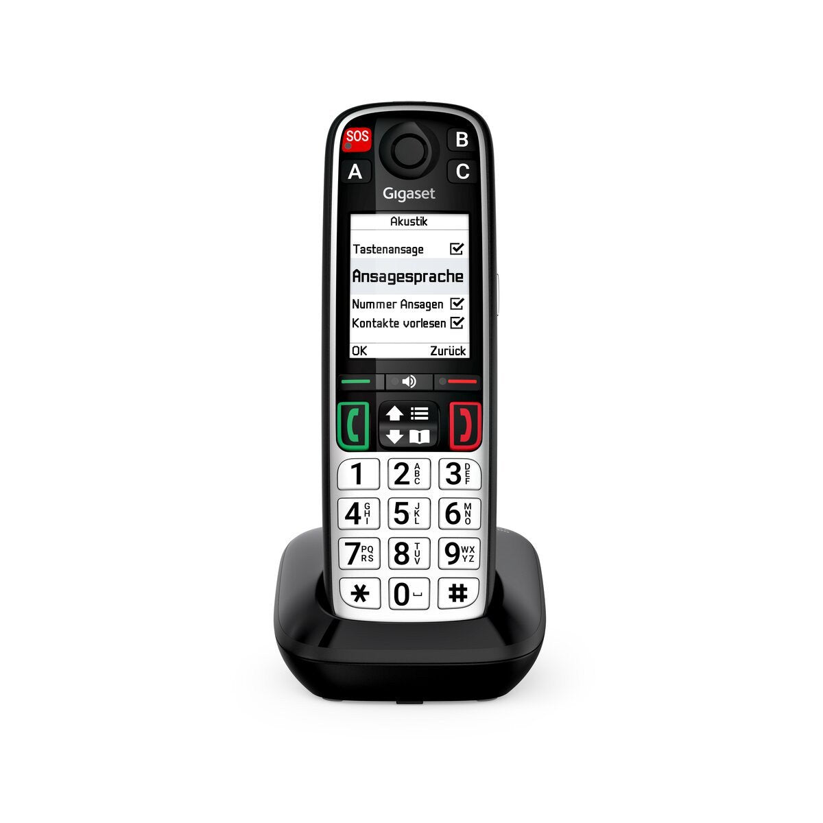 Gigaset Easy 500 Dect-Ladebasis Con 1 X Handset (Sos / Ls Life Style) - Negro