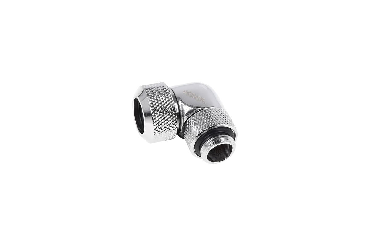 Alphacool Icicle 13 Mm Hardtube 90° Conexión (Cromo, G1/4 Para Tubos De Latón Acrílico - Cromo)