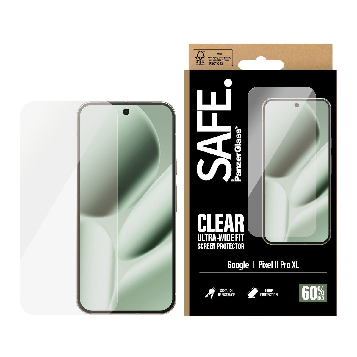Panzerglass Safe. Screen Protector Google Pixel 11 Pro Xl Ultra-Wide Fit