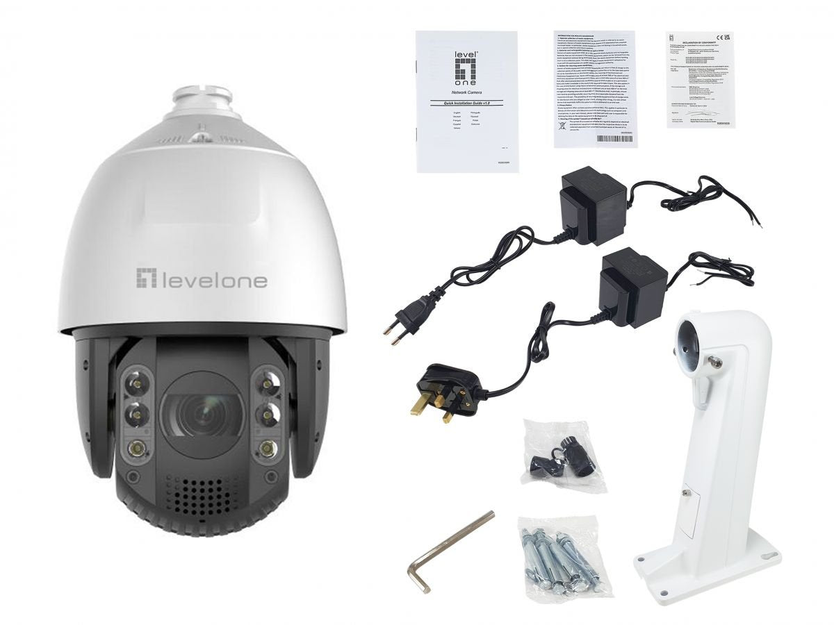 Levelone Ipcam Fcs-4072 Ptz32x Dome Out 4mp H.265 Ir 20w Poe