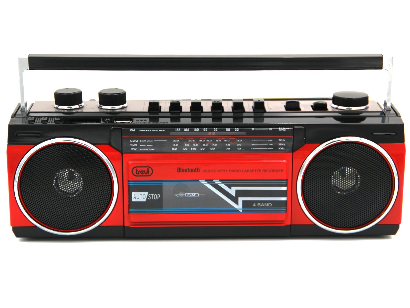 EAN 8011000018676 - Trevi RR 501 BT Personal Analógica Negro, Rojo imagen 4