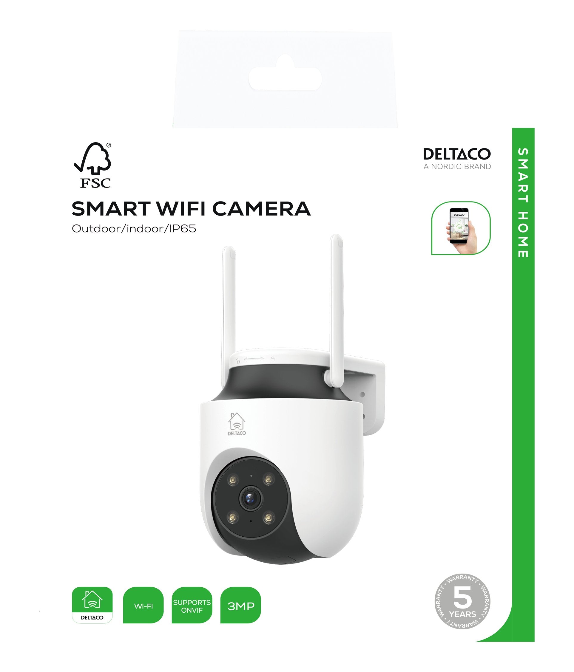 EAN 5706470154636 - Deltaco SH-IPC18 cámara de vigilancia Esférico Cámara de seguridad IP Interior y exterior 2304 x 1296 Pix imagen 6