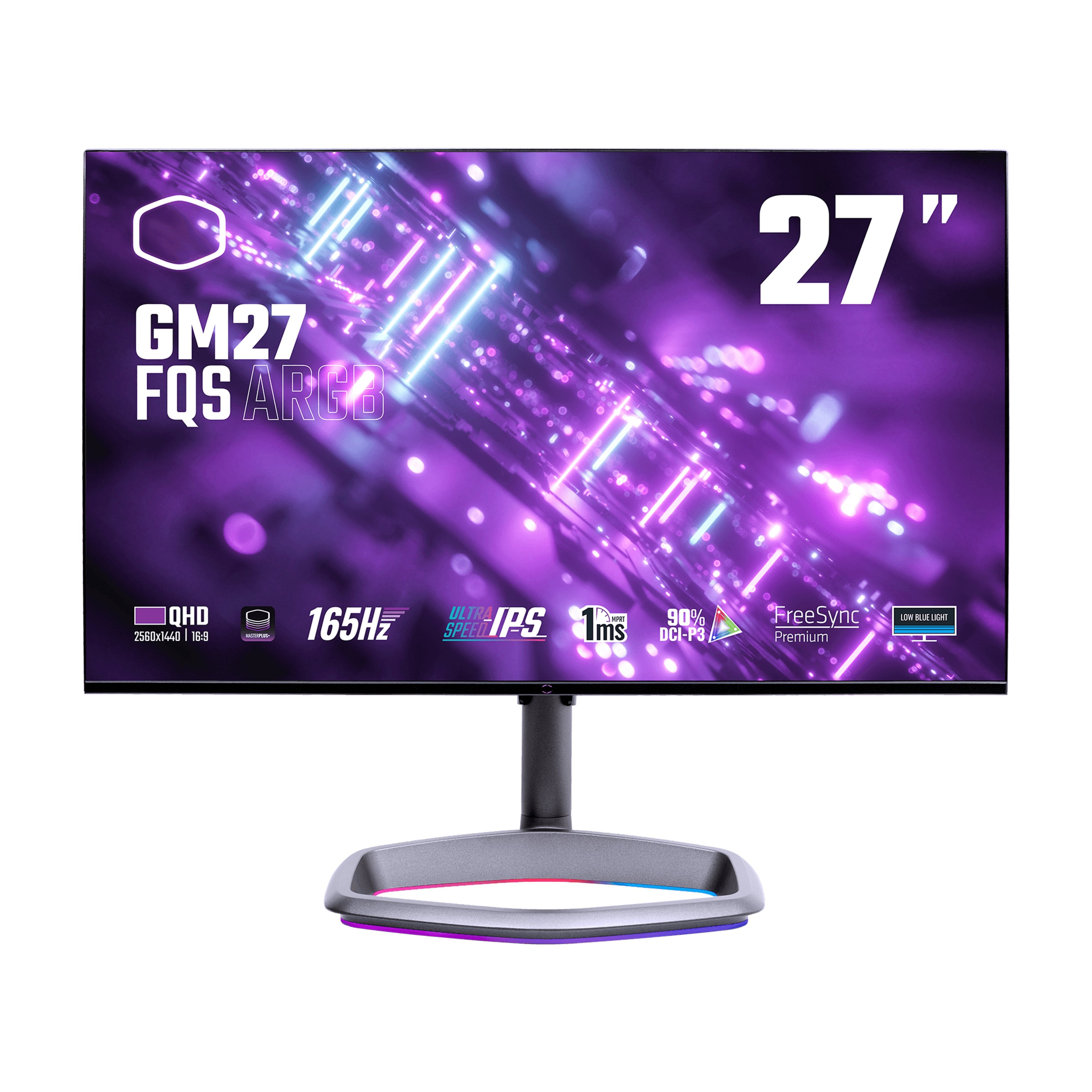 Monitor Cooler Master Gaming Gm27-Fqs Argb 68,6 Cm (27") 2560 X 1440 Pixeles Quad Hd Led Negro, Monitor De Gaming Negro, 68,6 Cm (27"), 2560 X 1440 Pixeles, Quad Hd, Led, 1 Ms, Negro