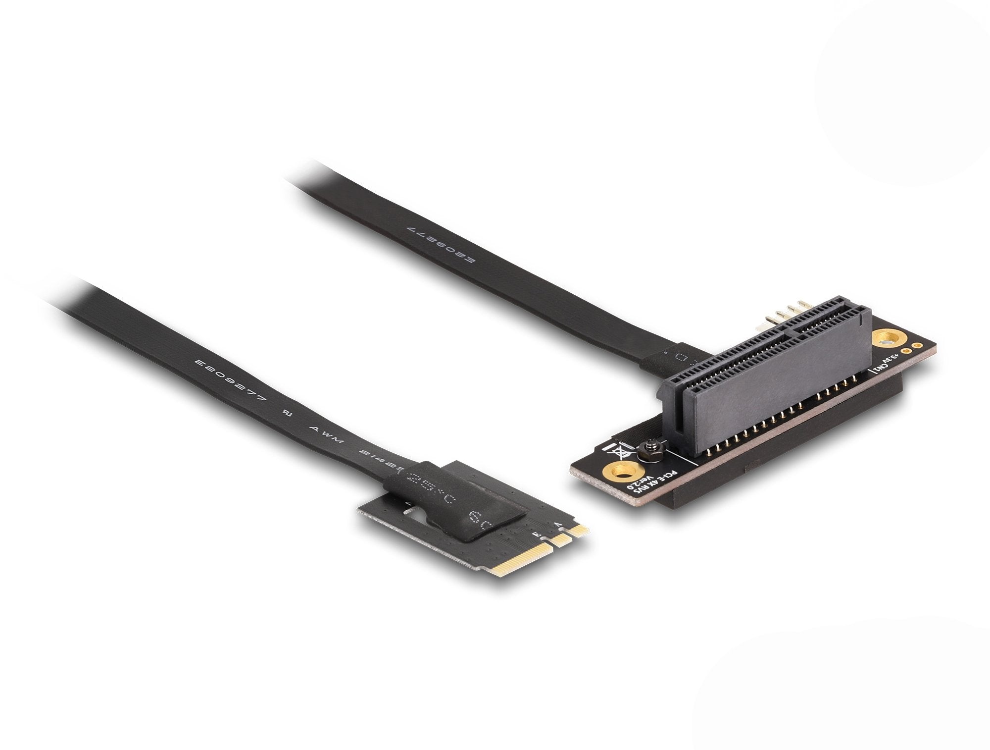 Delock 64218 Adaptador M.2 Clave A+E A Pcie X4 Nvme En Ángulo Con Cable De 20 Cm