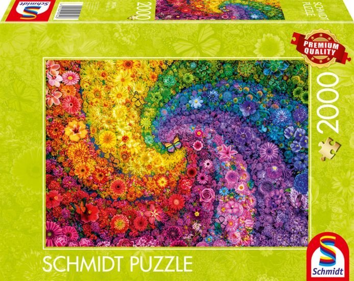 Schmidt Spiele Puzzle De 2000 Piezas Con Remolinos De Flores De Colores 59744