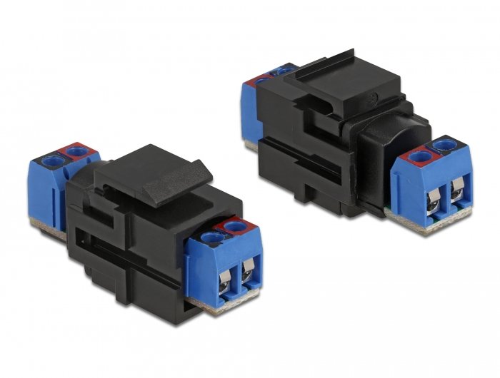 Keystone Modul 2 Pin Terminalblock > Terminalblock Schwarz
