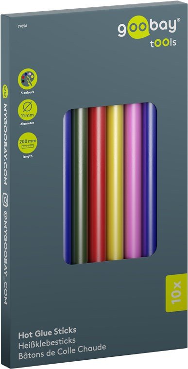 Barras De Pegamento Caliente De 11 Mm, 5 Colores, 10 Unidades.
Barras De Colores Para Pistolas De Pegamento Estándar