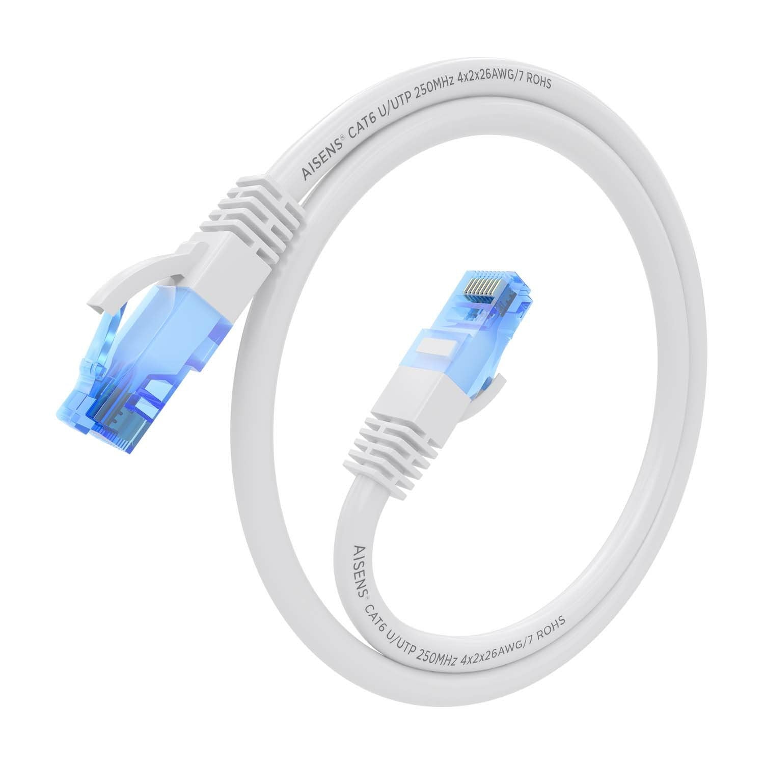 Aisens Cable De Red Rj45 Cat.6 Utp Awg26 Cca - 25cm - Blanco