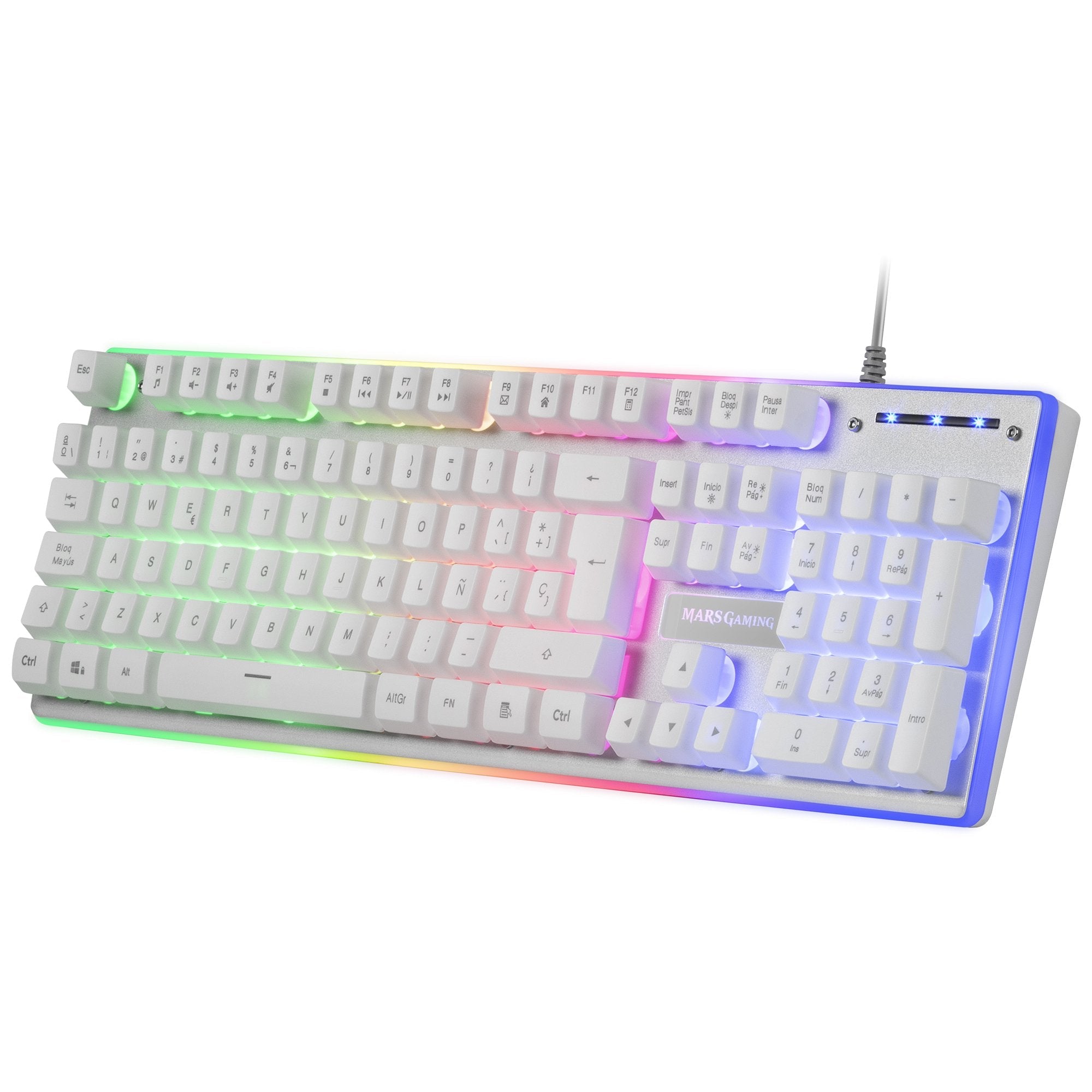 Mars Gaming Mcpx Combo Gaming Premium - Teclado H-Mech - Raton 10k Dpi - Alfombrilla Xxl - Iluminacion Frgb -