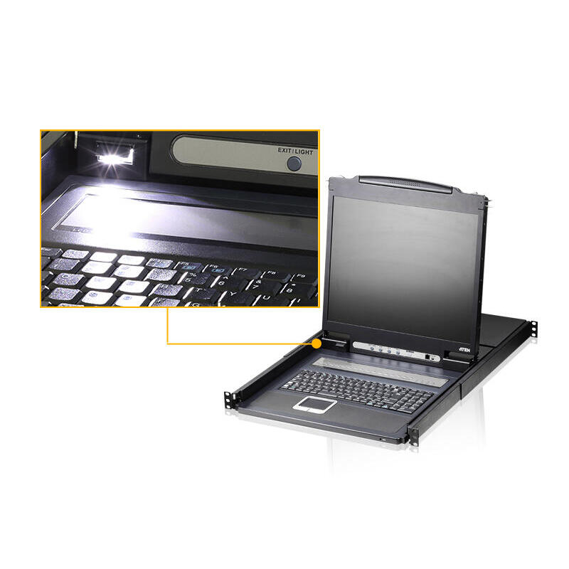 8-Port 19" Lcd Kvm Switch With Scandinavian Keyboard