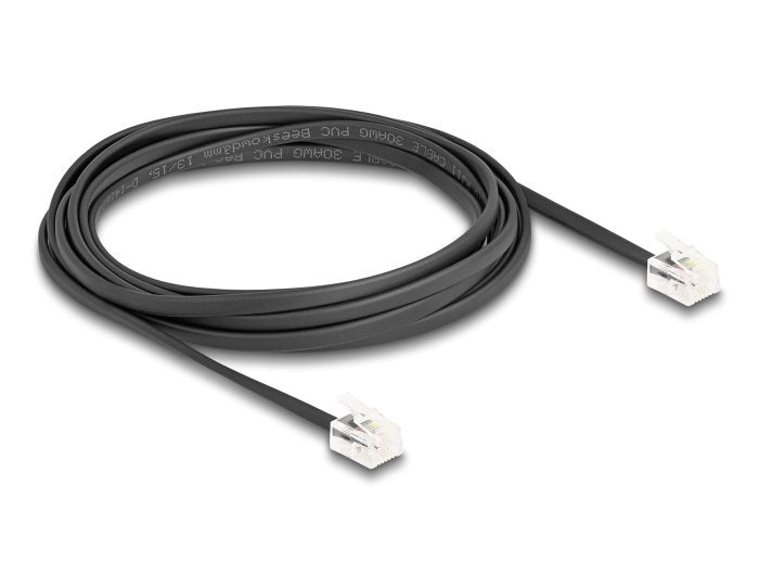 Delock 90618 Cable Telefónico De Rj11 Macho A Rj11 Macho Negro 2 M