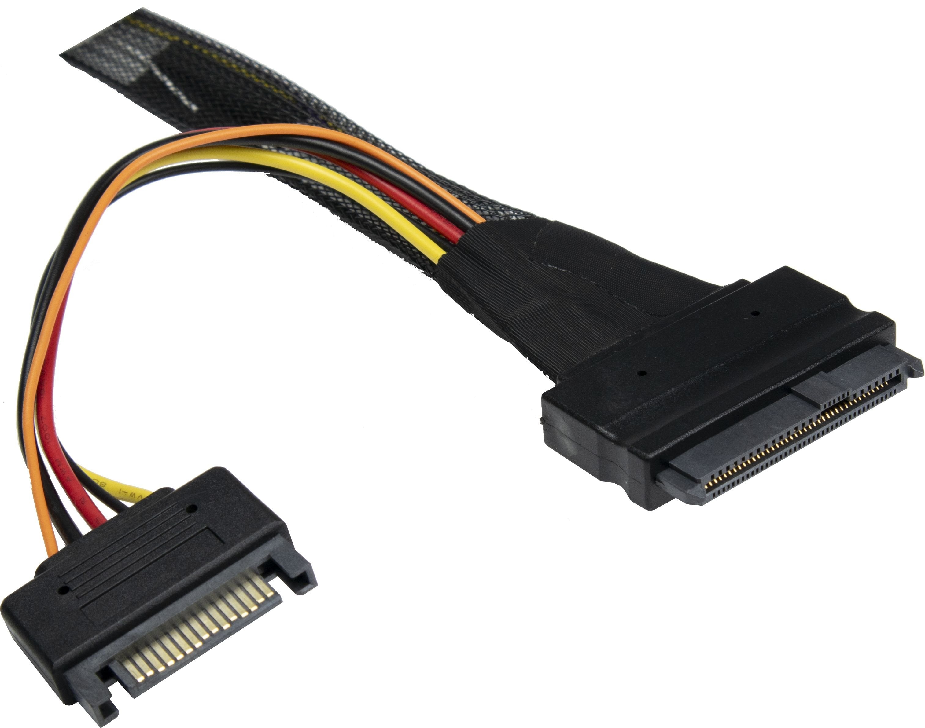 Inter-Tech Cable Sff 8611-4i - Sff 8639, Sata Power 0,75m