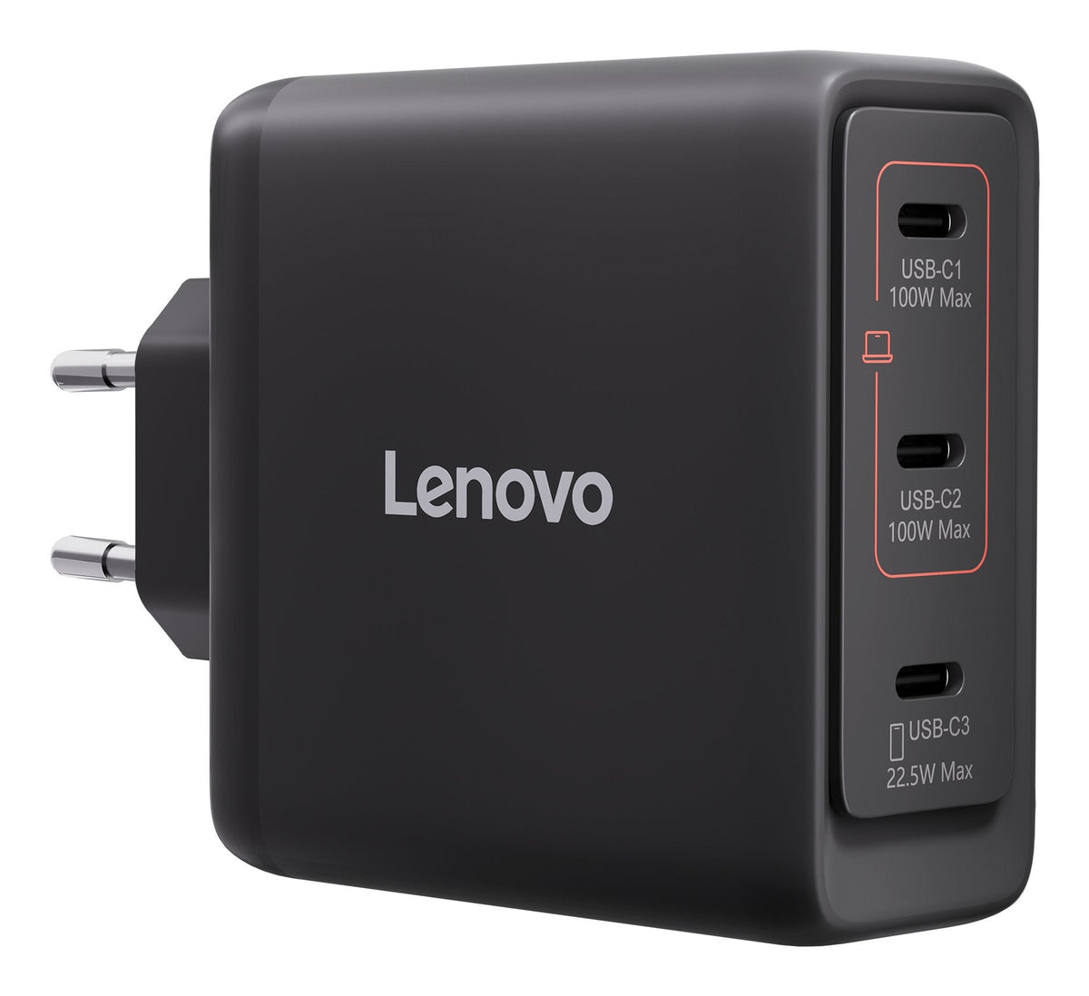 Lenovo 100w Gan 3 Ports Usb-C Triple Ac Adapter