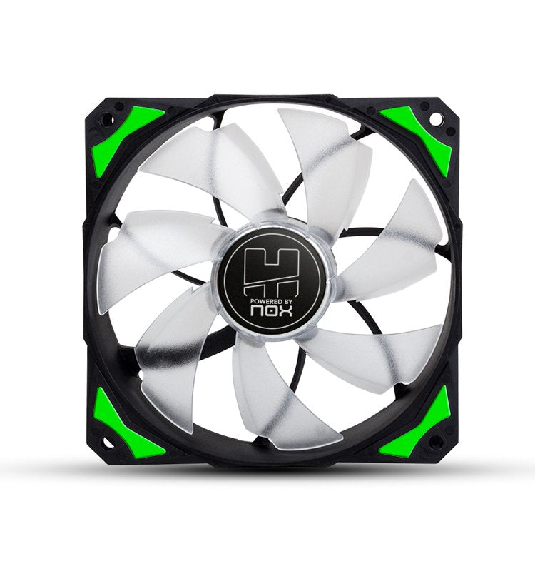 Nox Ventilador Caja Hummer Hfan Led Verde 12x12