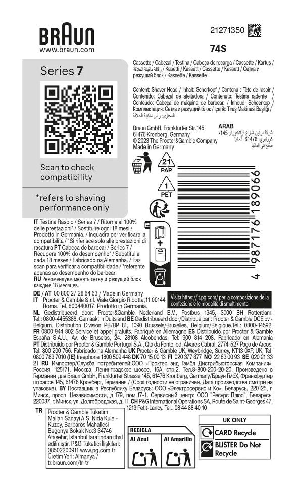 EAN 4987176189066 - Braun Series 7 74 S Cabezal para afeitado imagen 2