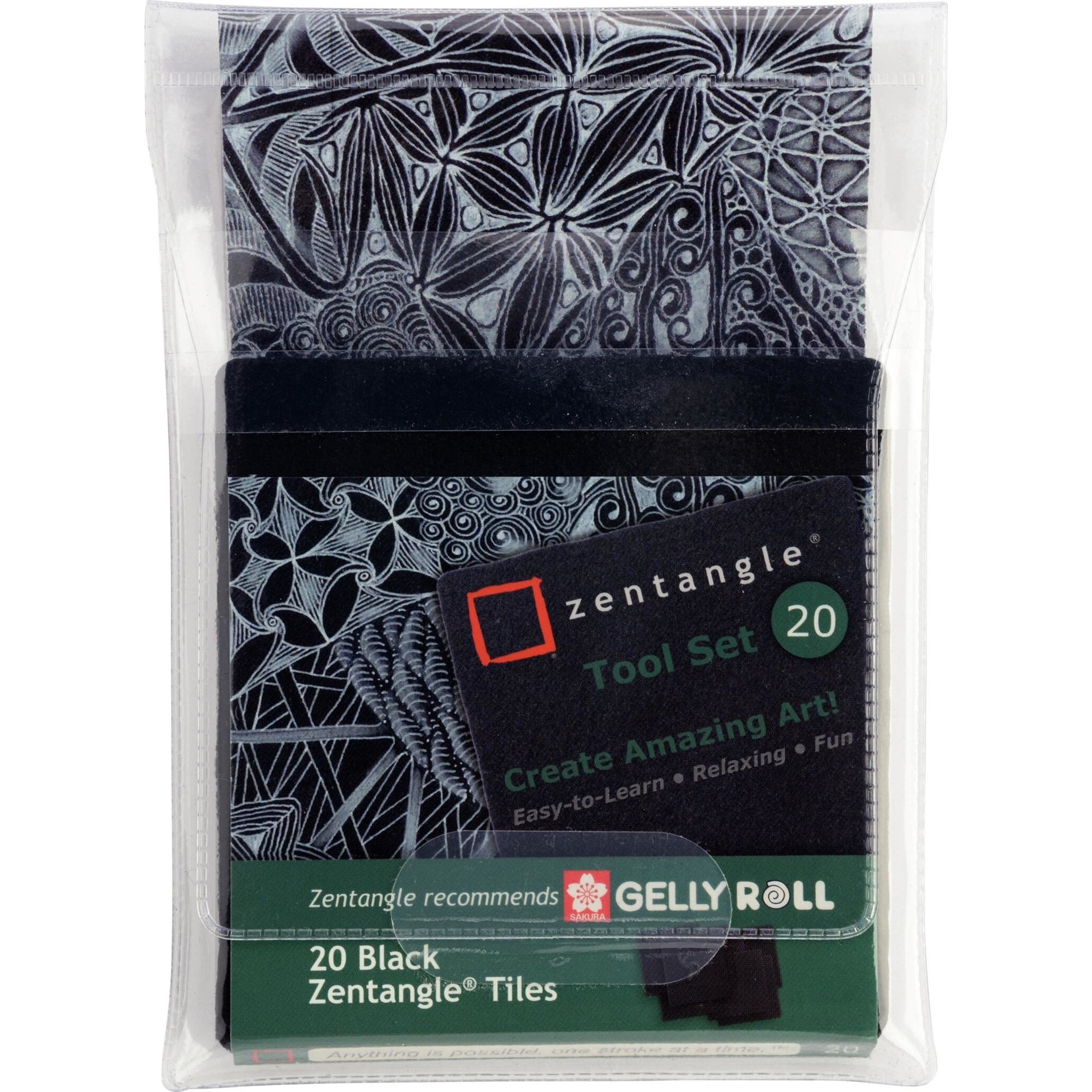 Talens Sakura Zentangle Tool Set 20 Tarjetas 89x89mm Negro