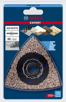 Bosch Professional Expert Plato Lijador De Metal Duro Avz 90 Rt6 Multimaterial, Ø 90 Mm, Disco Abrasivo Starlock, K60 2608900049