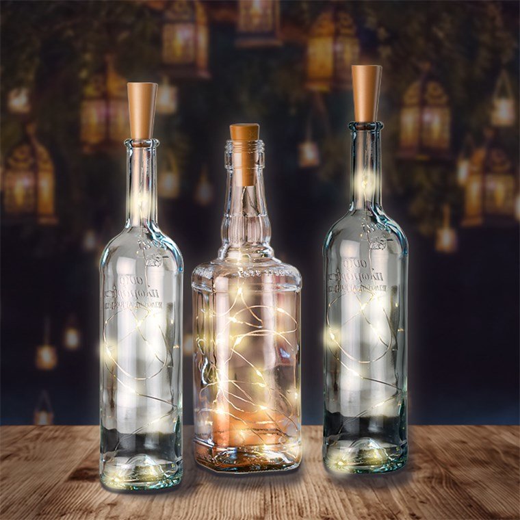 Luz Para Botella, 0,95 M, 10 Leds Tapón Corcho