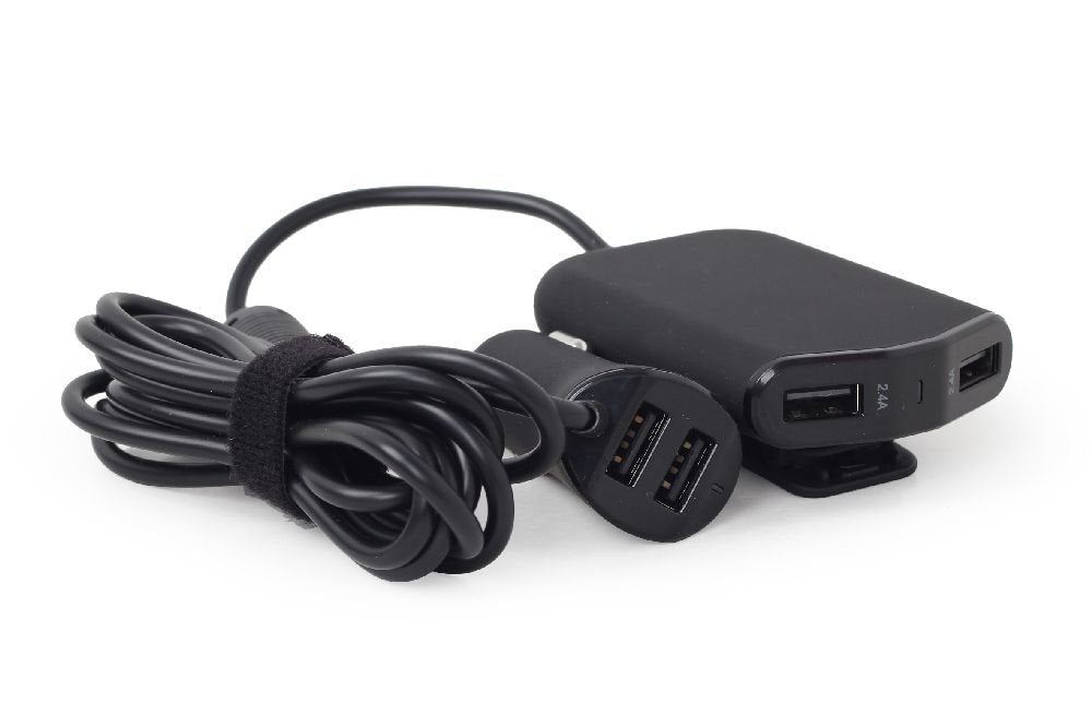 EAN 8716309099974 - Gembird EG-4U-CAR-01 cargador de dispositivo móvil GPS, Smartphone, Tableta, Universal Negro Encendedor d imagen 1