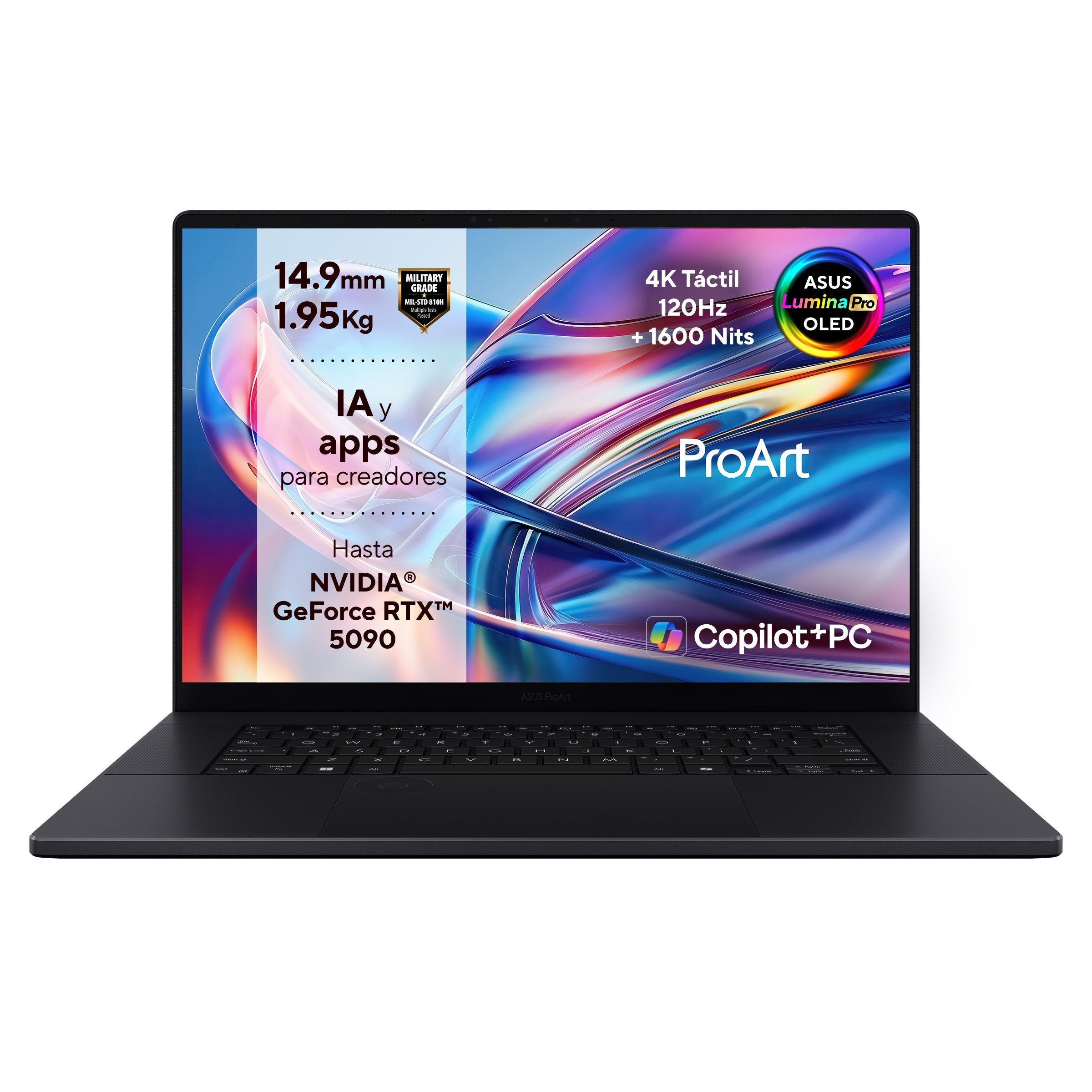 Portátil Asus Proart P16 Oled H7606wx-Se024w Ryzen Ai 9 Hx 370 64gb 4tb Ssd Geforce Rtx 5090 16' Táctil Win11